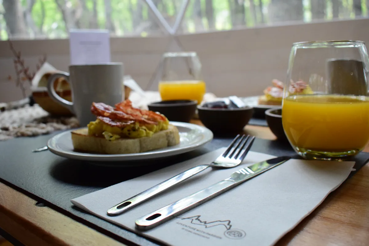 Breakfast at camp