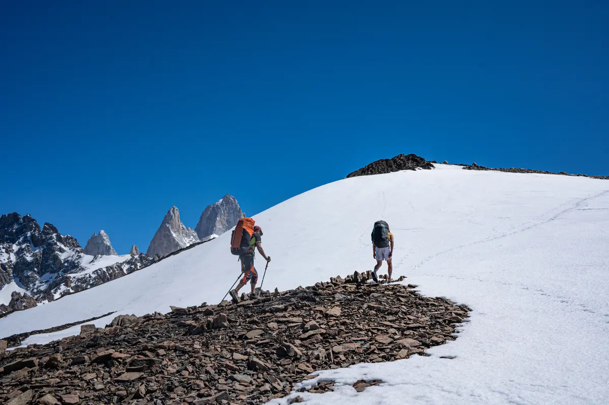 The last stretch, on the snow